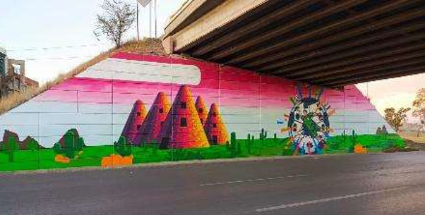 MURAL EN BAJO PUENTE BOULEVARD METROPOLITANO 1