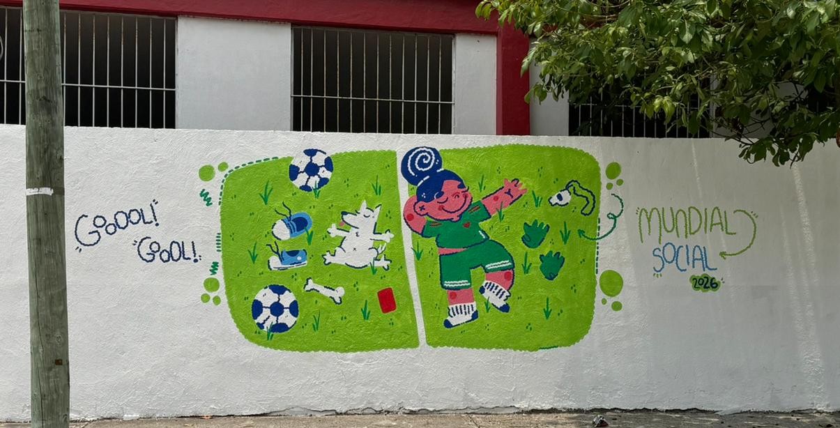MURAL EN BARDA DE ESTADIO DE BÉISBOL PABLO GUTIÉRREZ DELFÍN