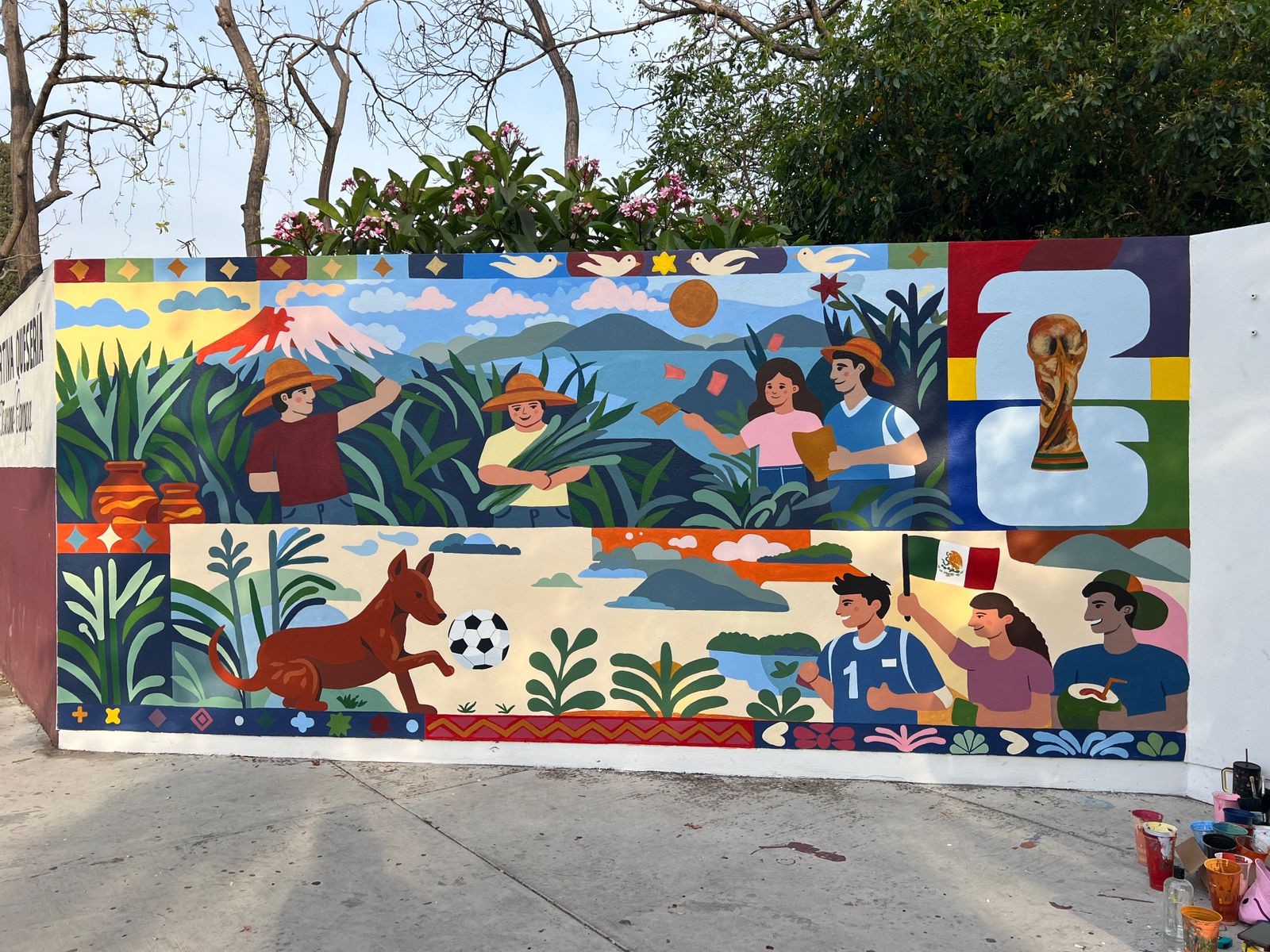MURAL EN UNIDAD DEPORTIVA BERNARDO TOSCANO CAMPA