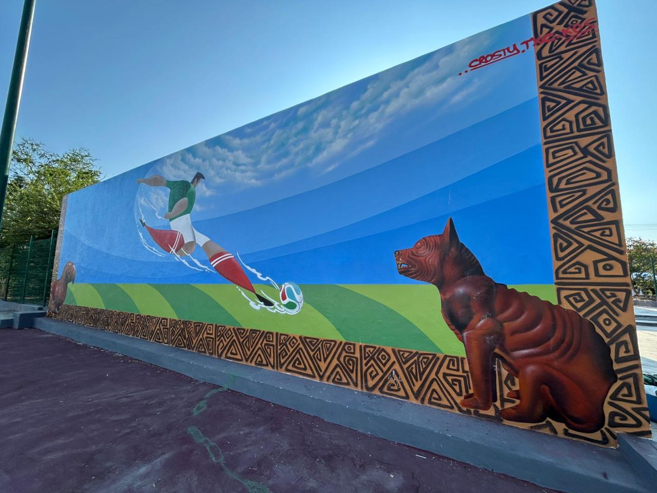 MURAL EN CAMPO DE FÚTBOL SOCCER EN CEDECO ALBARRADA