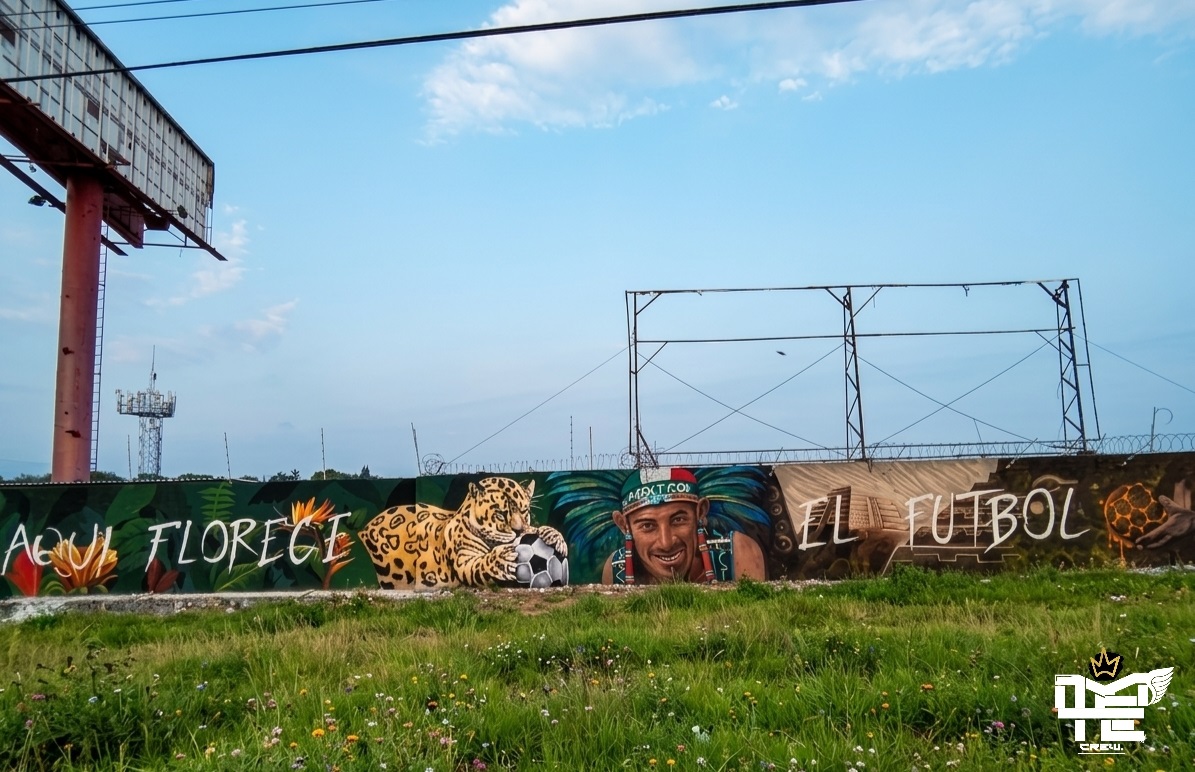 MURAL FLORECE EL FÚTBOL