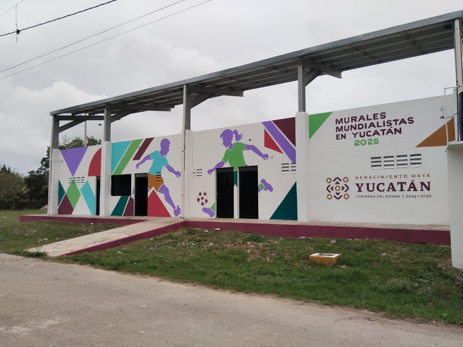 MURAL UNIDAD DEPORTIVA NUEVA ESPERANZA TIZIMíN